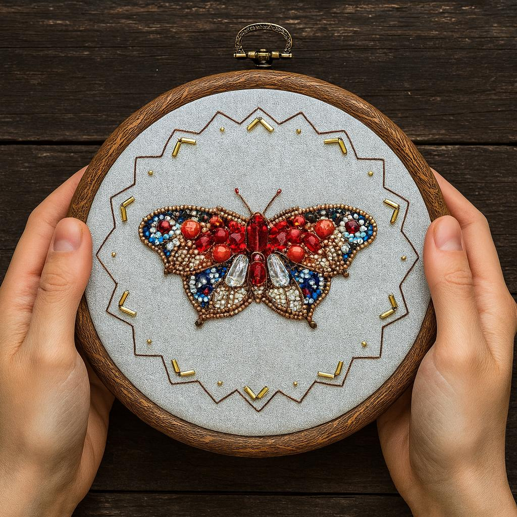 Jeweled Butterfly Bead Embroidery Kit