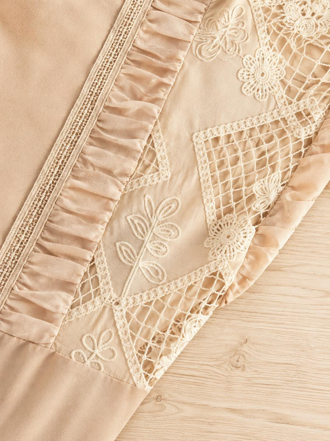 Women’s Beige Lace Corset Maxi Dress - Image 3