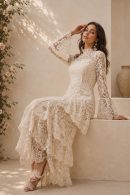 Women’s Ivory Lace Maxi Dress
